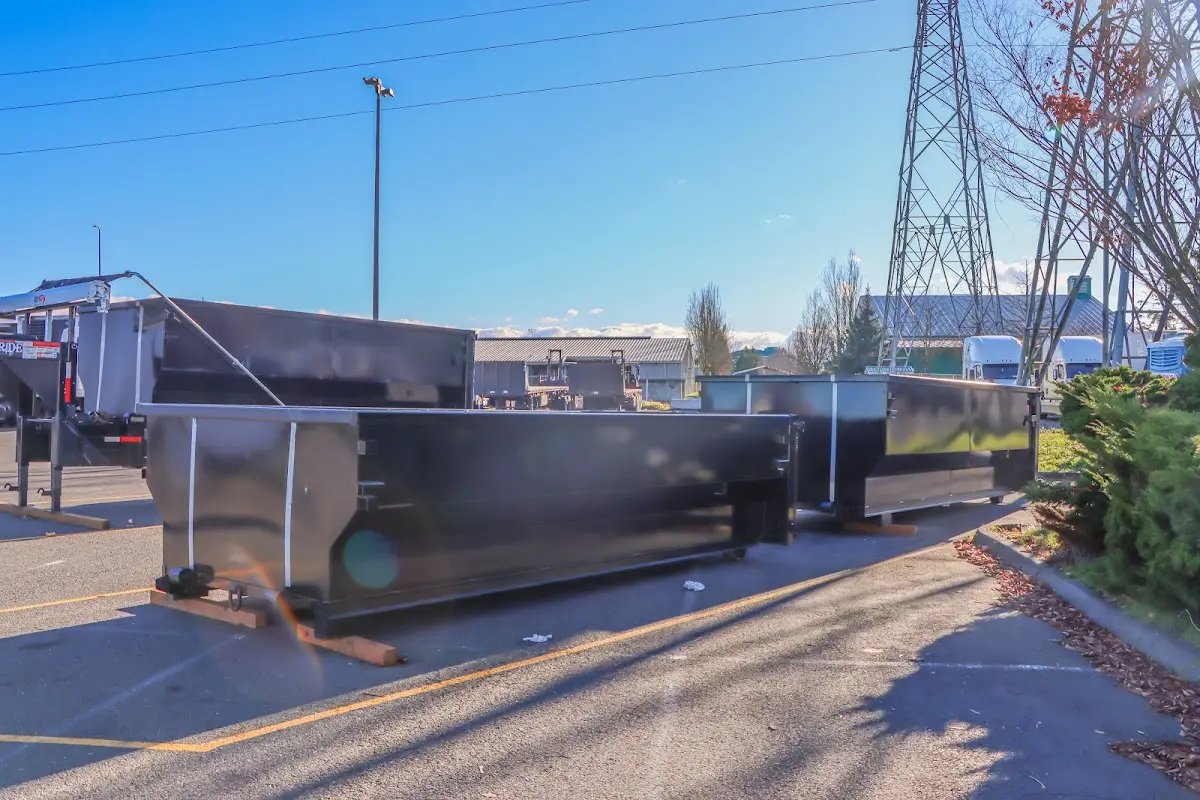 Roll-off dumpster ready for waste disposal at job site for Residential Dumpster Rental in Hamburg